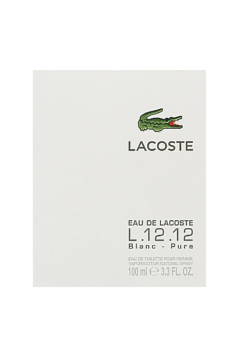 PERFUME L12 BLANC PURE LACOSTE – EAU DE TOILETTE – 100ML – HOMBRE caja