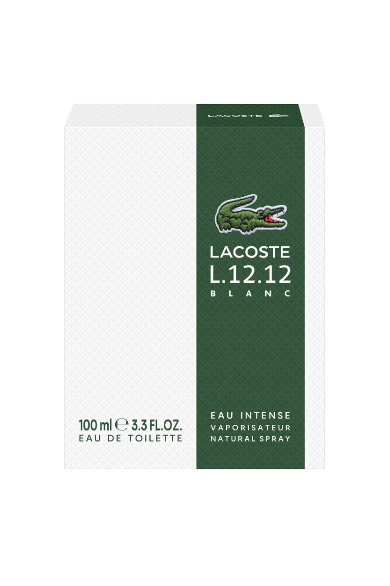 PERFUME LACOSTE BLANC EAU INTENSE – EAU DE TOILETTE – 100ML – HOMBRE caja