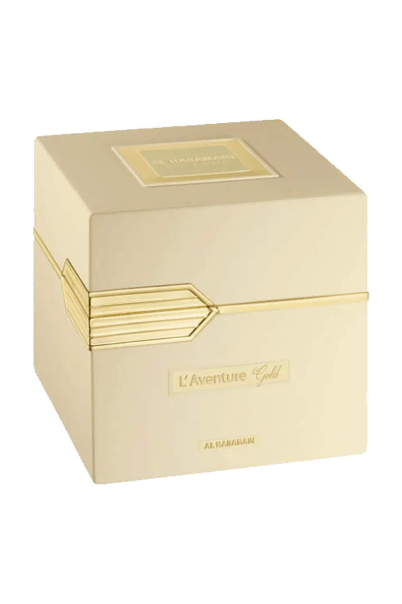 PERFUME L’AVENTURE GOLD AL HARAMAIN – EAU DE PARFUM – 100ML – MUJER caja