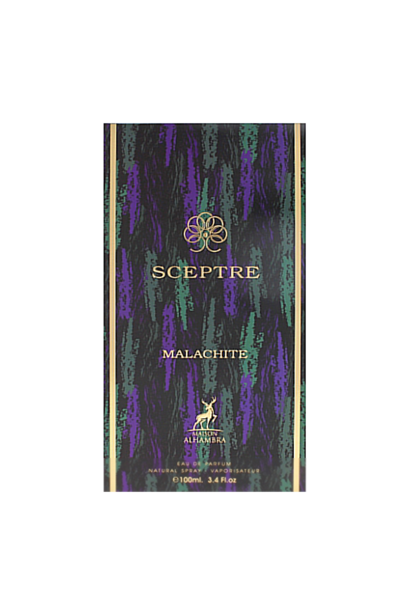 PERFUME MAISON ALHAMBRA SCEPTRE MALACHITE – EAU DE PARFUM – 100ML – UNISEX caja